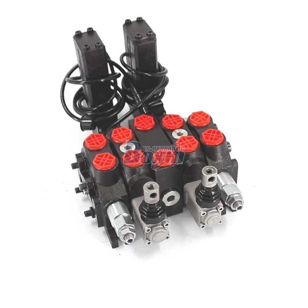 DCV60 Hydraulic 2 Spool Sectional Directional Valve with Electric Motor main image